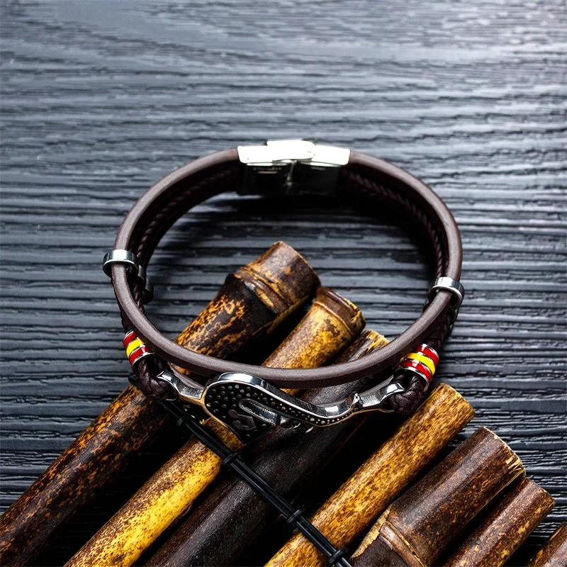 Азиз BEKKAOUI выгравированное имя из нержавеющей стали саксофон кожаный браслет музыкальные вентиляторы подарок индивидуальные браслеты с логотипом для мужчин Прямая поставка