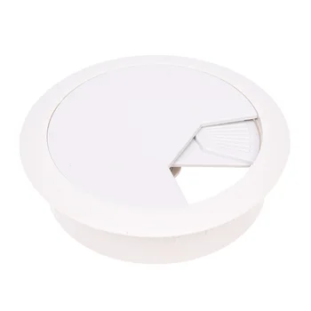 

PC Desk Gray Plastic 50mm Diameter Grommet Cable Hole Cover 10 Pcs