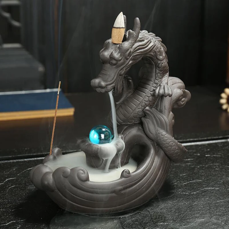 Дымовая курильница для благовоний держатель водопада Quemador Incienso Dragon Decoration brumeur Dencens курильница для хранения ладана домашний декор