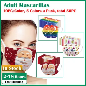 

50PCS Adults 3-Layer Safety Air Fog mascarillas Unisex Printed Gezicht hypoallergeen Soft Masks Outdoor Health Care Face Masks