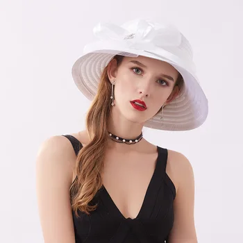

Mingli Tengda Net Yarn White Hat Flower Temperament Sun Hat Party Big Bonnet Cap Bride Black Bridal Accessories Decoration Tiara