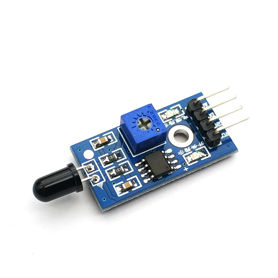 LM393 4-контактный ИК модуль датчика обнаружения пламени детектор огня