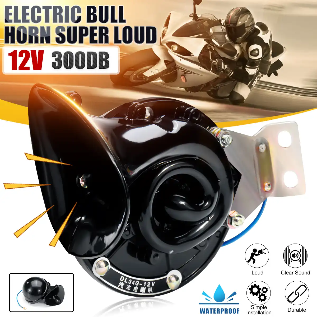 1 Pair Dc 12 24v 350db Universal Waterproof Snail Air Horn Sound Extremly Loud For Truck Pickup Motorbike Boat Cars Accessories Multi Tone Claxon Horns Aliexpress