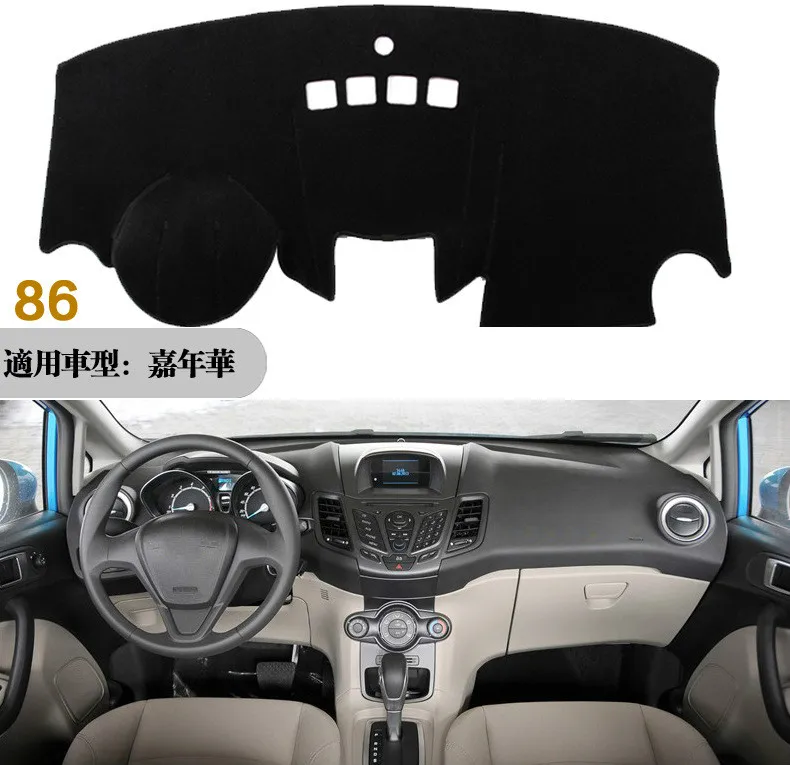 

Car dashboard Avoid light pad Instrument platform desk cover Mats Carpets Auto accessories for Ford fiesta st 2009 - 2016