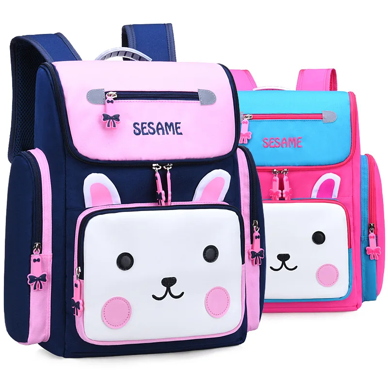 

2019 New Arrivals Cartoon Rabbit Patten Waterproof Special Purpose Bag Durable Teenage Backpack Kids School Bags