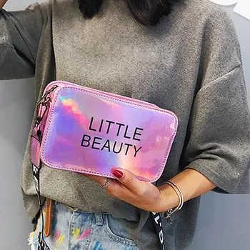 

New Fashion Shoulder Bag for women 2019 With Rivet Transparent Ladies Messenger Bag Shoulder Small Square Bag Bolsa Feminina
