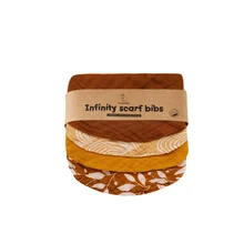 Kangobaby babero de muselina Infinity para bebé recién nacido, conjunto de tela para eructar, diseño de moda, # My Soft Life, 4 Uds.