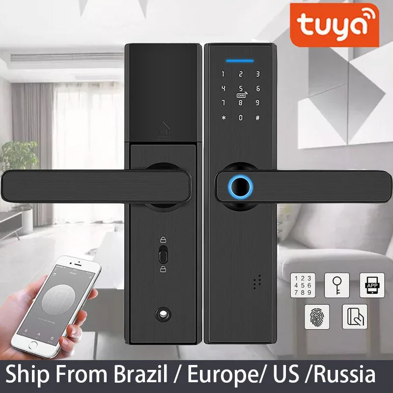 Дверной смарт замок Tuya с Wi Fi дистанционный дверной Биометрическим