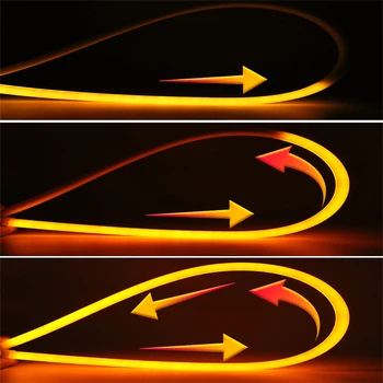

For Volvo Xc90 S60 S40 Toyota Corolla Chr Auris Yaris Car Flexible DRL Daytime Flow Strip Light Turn Signal Light