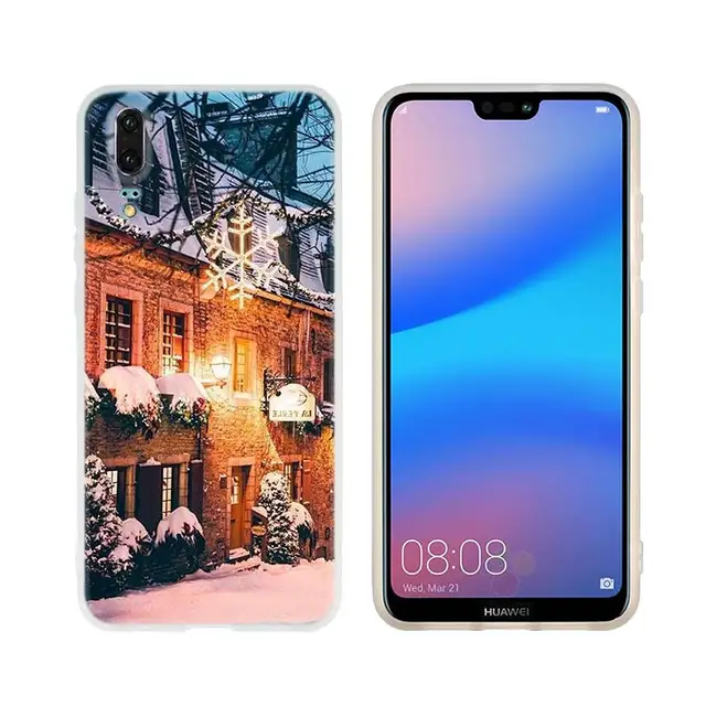 Soft Silicone Case For Huawei P50 P40 P30 P20 Lite E Pro Plus P Smart Z 2019 2020 Coque Winter warmth hd printing 03