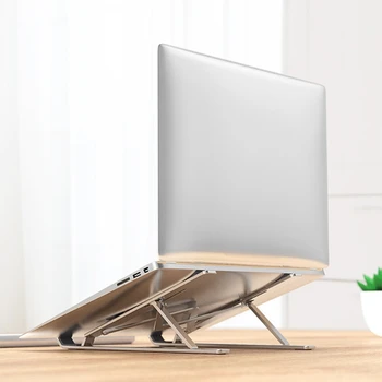 

Laptop Stand, Multi-Angle Adjustable Aluminum Notebook Stand, Foldable Non-Slip Computer Holder for MacBook Pro/Air