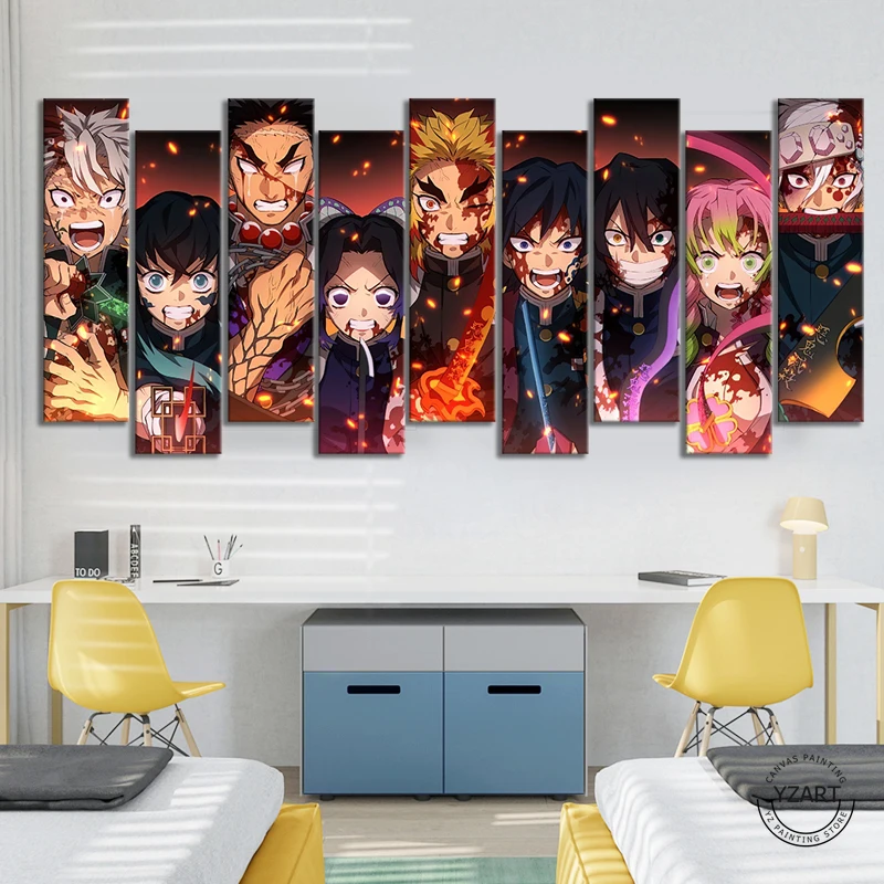 D-emon Slayer Poster Manga Poster Anime Mur Art Esthétique Chambre