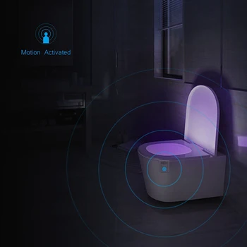 

8/16 Colors Smart Bathroom Toilet Night Light LED Body Motion WC Activated On/Off Seat Sensor Lamp Led Decoracion Lighting