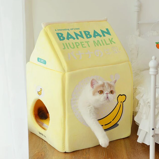 Strawberry Milk Banana Milk Cat Bed Cat House 3