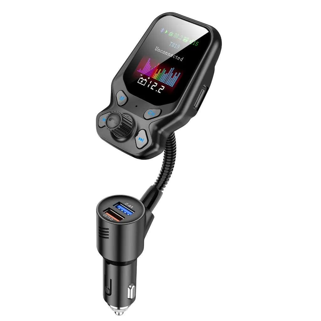 Fm-передатчик Bluetooth радио передатчик адаптер Bluetooth MP3 автомобиль 1.77in цветной экран QC3.0 сенсорная кнопка музыкальный плеер