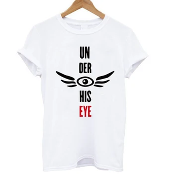 

2019 Women Fashion The Handmaid's Tale Women Under His Eye Print T Shirt Letter Tees Harajuku Shirts for Gift