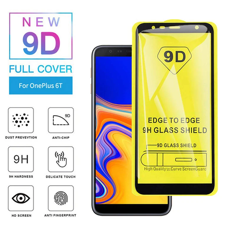 100Pcs/lot 9D Curved Tempered Glass For Samsung Galaxy J4 J6 J7 J8 Plus 2018 Full Screen J2 J5 J7 Prime Protector Film 9D Glass
