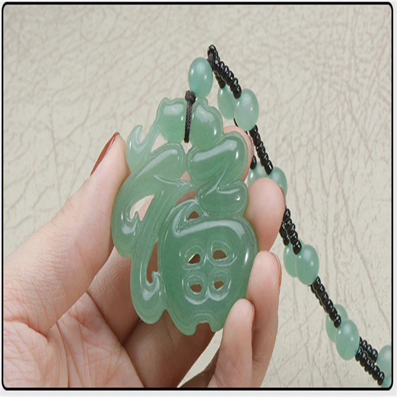 

Hot selling / hand-carve Blessed jade pendant-blessed -every year Necklace pendant fashion Men Women Luck Gifts amulet