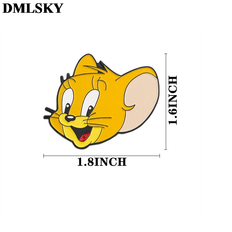 DMLSKY мультяшная шпилька с подвеской «Кот» милый эмалированный значок-булавка на булавке вечерние булавки мужские нагрудные булавки ювелирные изделия значок для одежды M3919