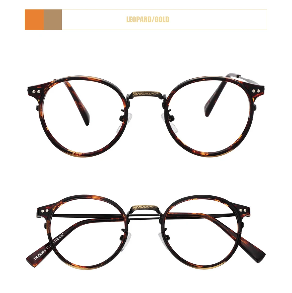 Ретро Круглые очки по рецепту, оптические очки для близорукости, женские прозрачные линзы, оправа для очков, одиночные линзы для зрения(+ 10,00~-10,00