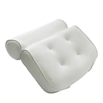 

Breathable 3D Mesh Spa Bath Pillow with Suction Cups Neck and Back Support Spa Pillow for Home Hot Tub Bathroom Accersories