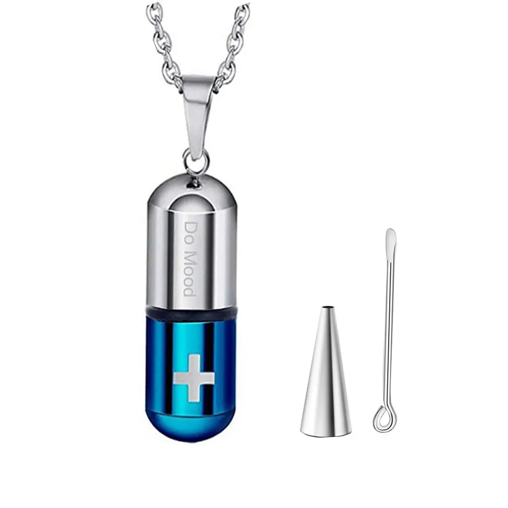 Creative Jewelry Cross Capsule Pendant Love Pill Stainless Steel Necklace