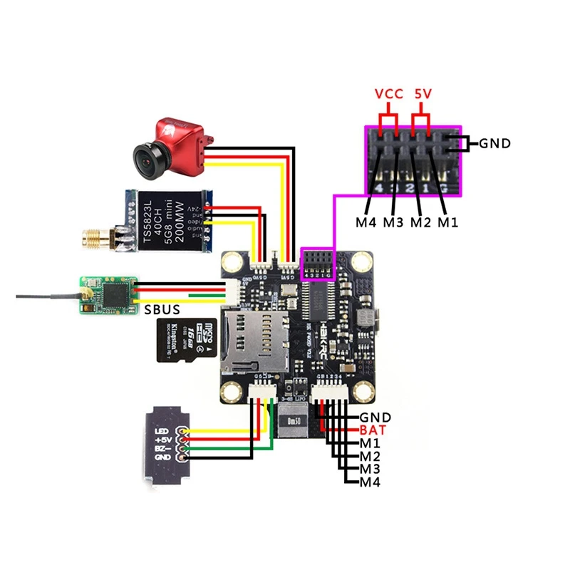 Matek Systems BetaFlight Контроллер полета встроенный PDB OSD 5 V/2A ток Сенсор для дрона с дистанционным управлением для дистанционно управляемого мультикоптера