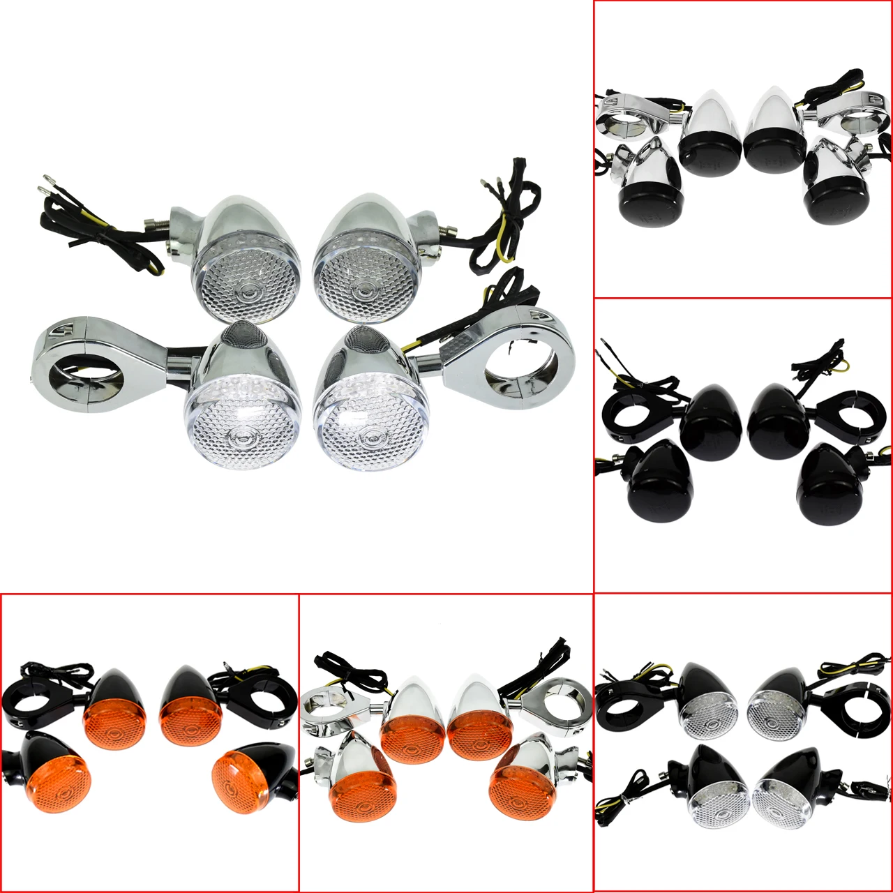 

Motorcycle Accessories 39mm Front Rear LED Turn Signal Indicator Light Relocation Fork Clamp For Harley Sportster Custom