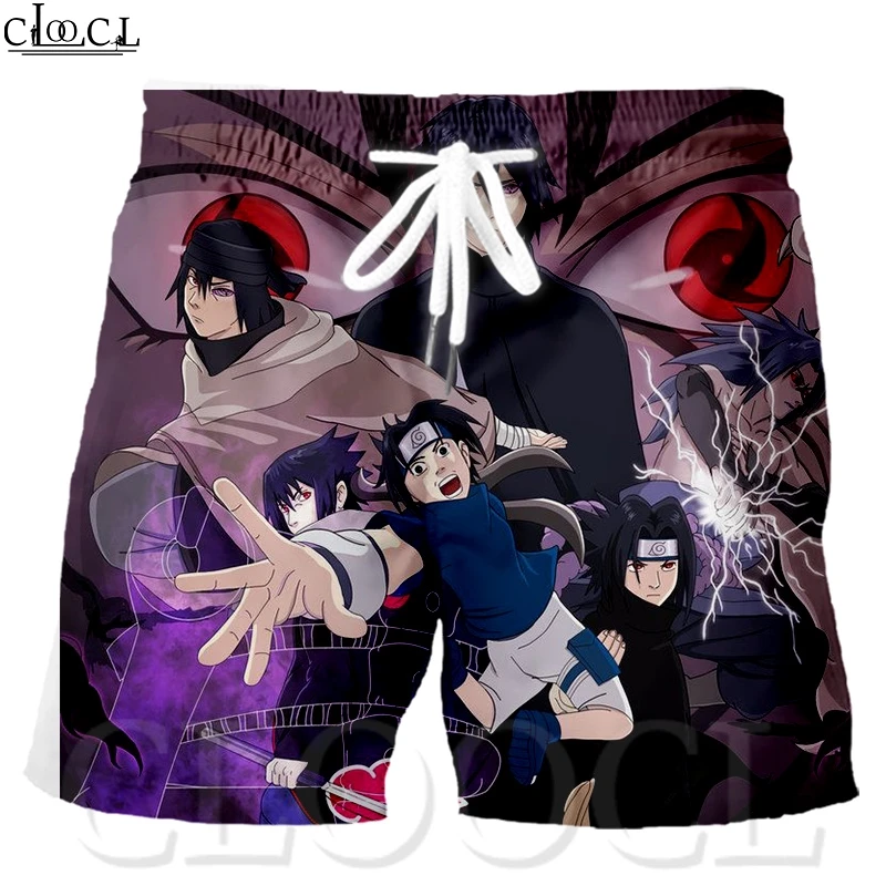 Шорты CLOOCL NARUTO HOKAGE Uchiha Sasuke мужские с узором из японского аниме свободные