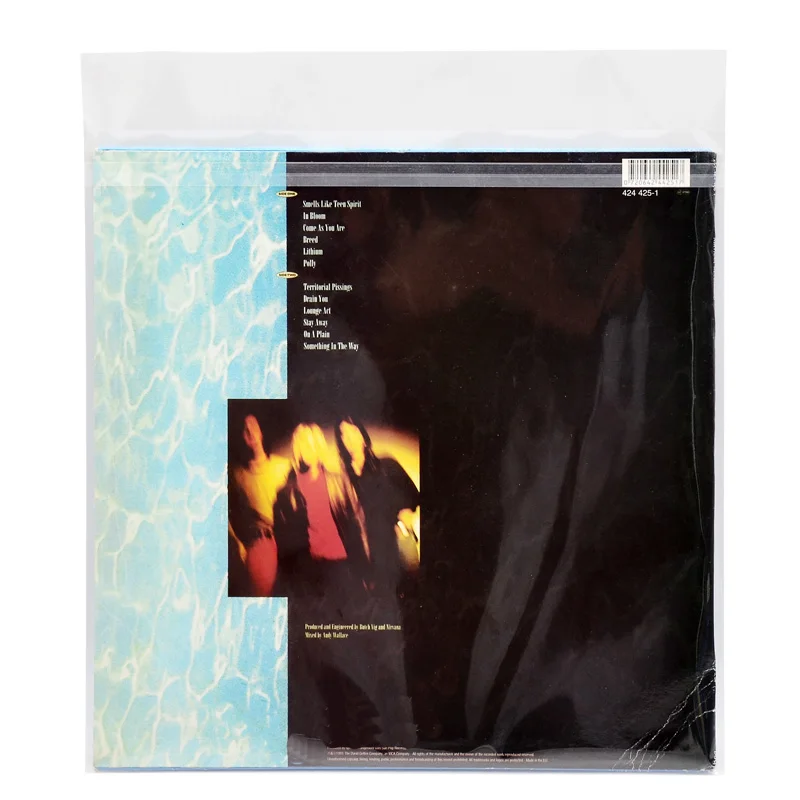 LEORY 50PCS OPP Gel Record Protective Cover for Turntable Player LP Vinyl Record Self-adhesive Record Bag 12" 32.3cm * 32cm