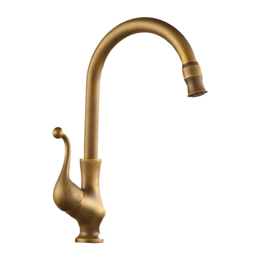 

Copper Rotatable Rustproof Faucet Bathroom Decorative Easy Install Replacement Kitchen Antique Durable Free Control Hot Cold