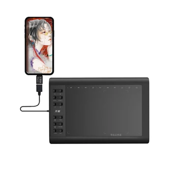 

10x6'' Graphics Tablet 233 Point Quick Reading Pressure Sensing Digital Drawing Tablet 8192 Levels Graphic Tablet Drawing Pen