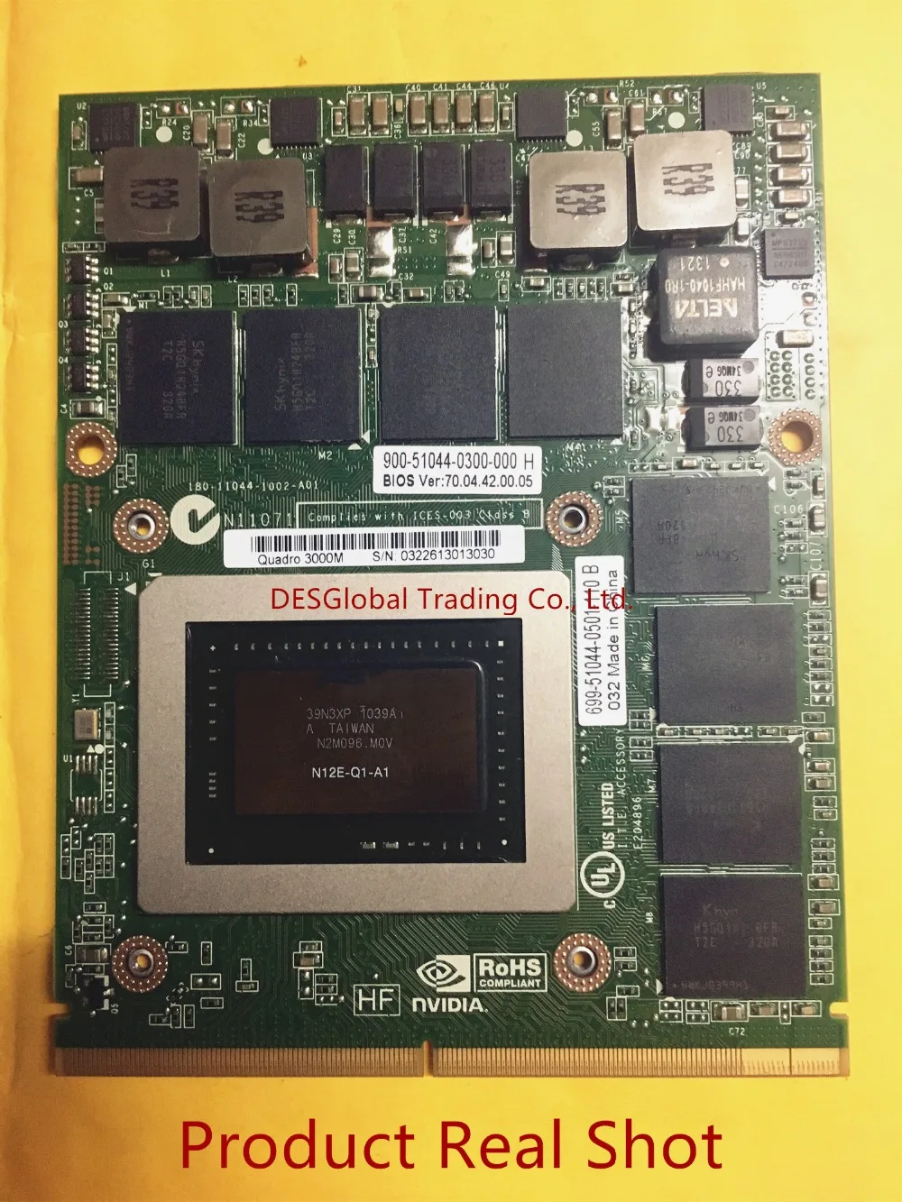 Оригинальная графическая видеокарта Quadro 3000M Q3000M VGA 2GB для Dell Precision M6600 M6700 M6800 hp 8760W 8770W 8740W N12E-Q1-A1