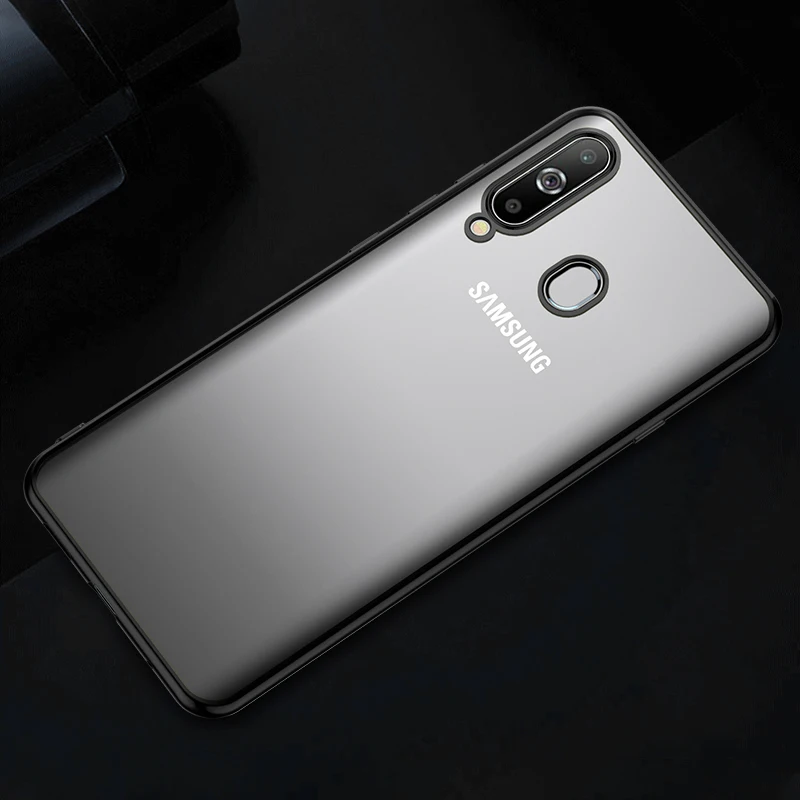 Черный Роскошные лазер для samsung Galaxy A30 A20 A50 A10 A70 A40 M20 A50 A20e S10 S8 S9 Plus Note 10 A6 A7 Чехол Покрытие чехол из силикона и ТПУ - Цвет: Черный