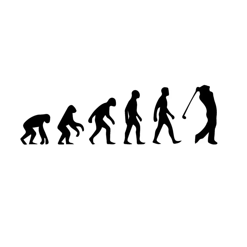 

Car Sticker Vinyl Evolution of Sport To Play Golf Car Window Accessories Cover Scratches Reflective PVC 18cm X 6cm