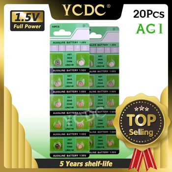 

20pcs/2cards AG1 For Watch Toy Remote LR621 SR621 164 Button Battery LR621W CX60 364A Cell Coin Alkaline Batteries 1.55V TR621SW