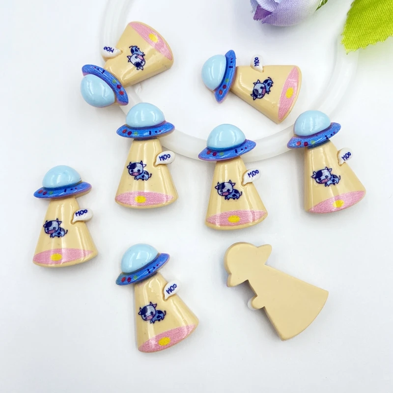 10pcs/lot kawaii resin Cute Mini UFO flatback cabochons For Hair Bow Centers DIY Scrapbooking Decor C25 10pcs/lot kawaii resin Cute Mini UFO flatback cabochons For Hair Bow Centers DIY Scrapbooking Decor C25