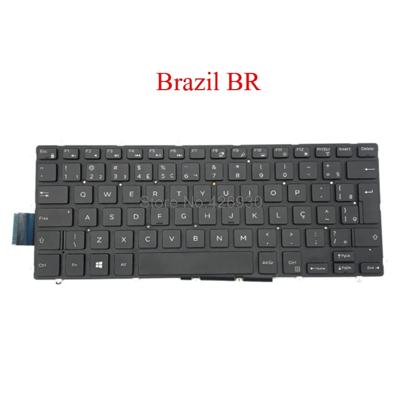 Ноутбук с подсветкой США BR UK JP SW клавиатура для DELL Inspiron 5368 5378 7375 7460 5568 7560 7569 7572 5370 7370