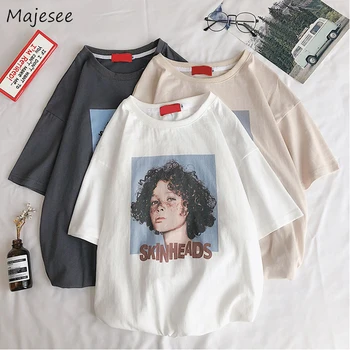 

T-shirts Women Printed Streetwear Unisex Oversized Short Sleeve Harajuku Casual All-match Korean Style Chic O-Neck Womens Tshirt