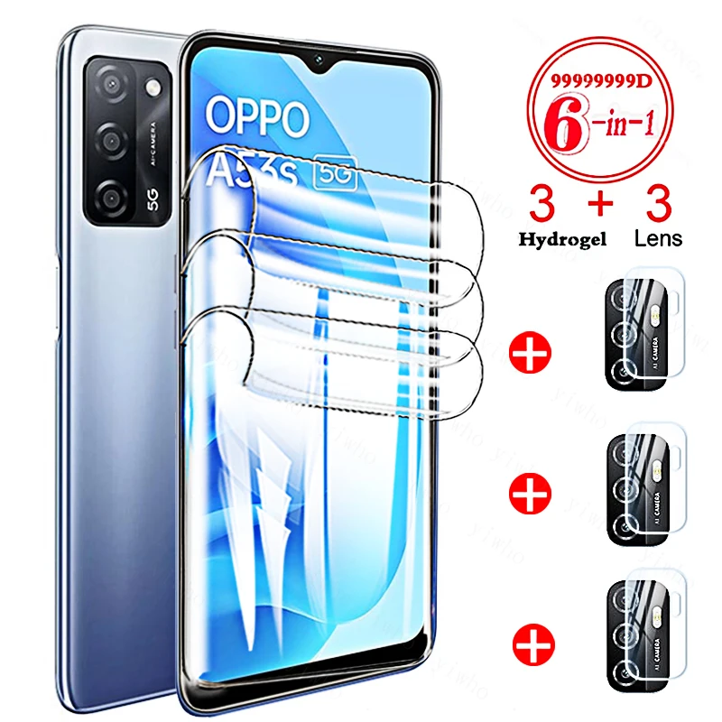 Защитный Мягкий гидрогель для OPPO A53 A53S 5G A94 A93 A95 A73 A74 A54 A15 A72 фотообъектив из