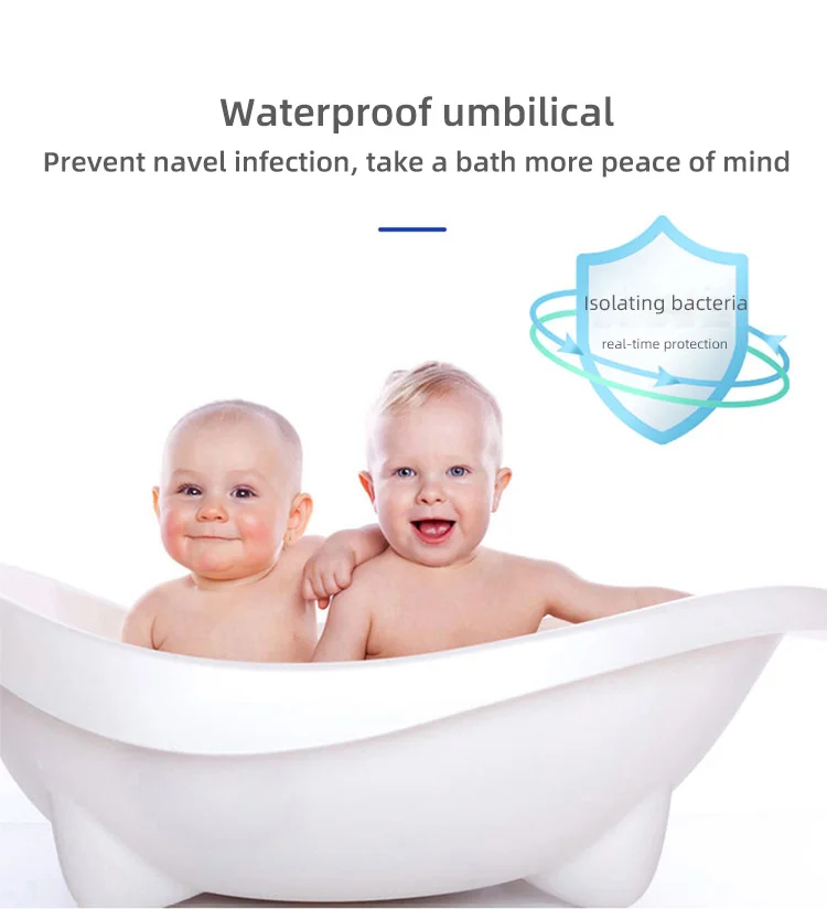 Прозрачные стерильные водонепроницаемые наклейки для ванной с контактной раной, Большие Детские пупочные наклейки, ZD
