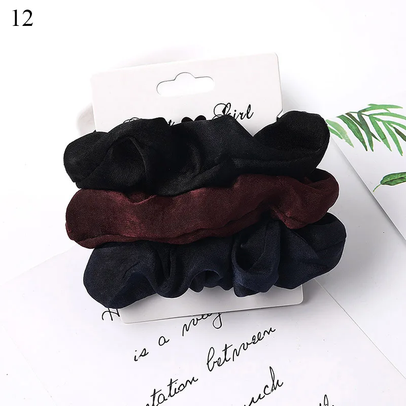 pearl hair clip 3-6Pcs Velvet Hair Rope Satin Sequin Cloth Scrunchies Elastic Hairband Women Ponytail Holder Hair Ties Girls Hair Accessories head wrap for women Hair Accessories