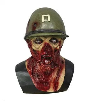 

Hot Selling Army Captain Leister Yelling Rotted Zombie Helmet Halloween Zombie Mask