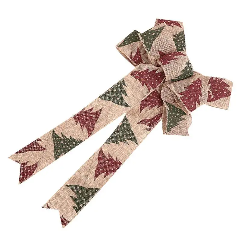 E3 Рождество navidad Лен Лук джутовый бант-кулон-узел Рождественская игрушка Орнамент Рождественские украшения для дома - Цвет: E3