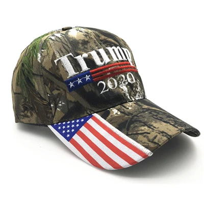 Camouflage Make America Great Again вышивка флаг США Дональд Трамп шляпа переиздание хлопок бейсболка Открытый камуфляж - Цвет: Camouflage