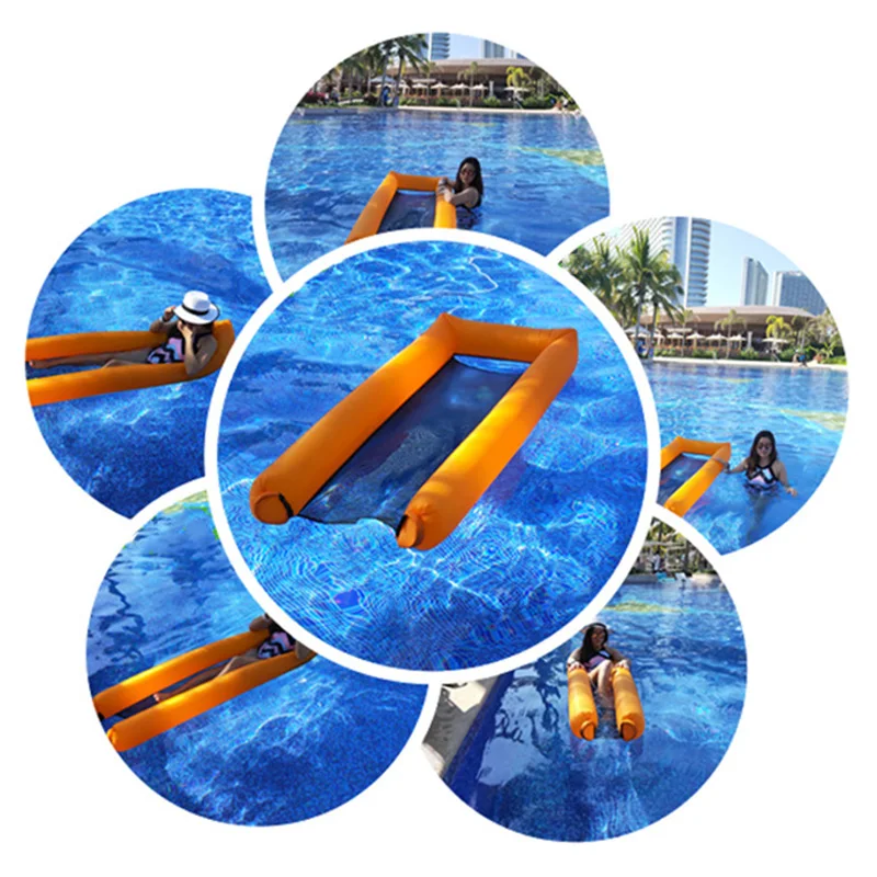  Portable Swimming Inflatable Floating Lounger Pool Float Bed Swimming Pool Sea Inflating Recliner B
