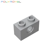 Blocos de construção technialalal diy 1x2 tijolo perfurado 10 pçs compatível monta partículas peças al moc brinquedo presente 3700