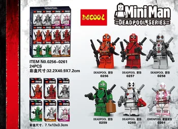 

DECOOL 0256-0261 Superhero series- deadpool.Legoings 3D DIY Figures toys for children educational building blocks Birthday Gifts