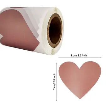 

100pcs/roll Heart Shape Scratch Out Stickers Labels Party Activity Game Favors