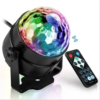 

3W Mini RGB Crystal Magic Ball Sound Activated Disco Ball Stage Lamp Lumiere Christmas Laser Projector Dj Club Party Light Show